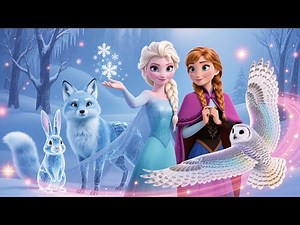 Frozen: the enchanted animals of the frozen forest 🦊 Enchanted Kids Story #fizzyfuns #frozen