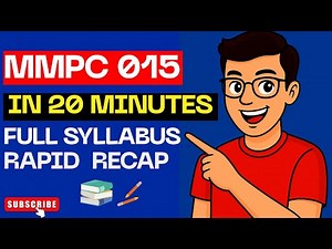 MMPC 015 🔥 Rapid Revision in 20 Mins | IGNOU MBA 2025 Exam Special | HINDI