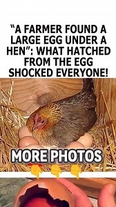 109K views · 404 reactions | Photos https://beaware.fun/a-farmer-found-a-large-egg-under-a-hen-what-hatched-from-the-egg-shocked-everyone/ | Know Now | Facebook