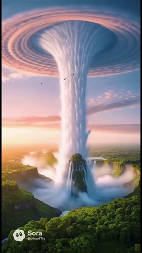 【警告】これが地球の未来？AIが見た「逆流する滝」の絶景 #AI動画 #AI生成 #絶景 #地球の神秘 #未来 #SF #バズる #感動 #驚き #NatureAI #Shorts #ForYou