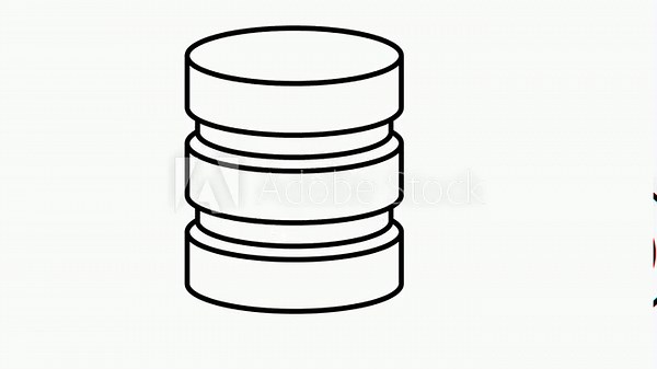Database Server Recovery and Reboot animated video, Restart or Restore machine footage, Data backup Machine clip, Cloud computing and Web hosting services animation