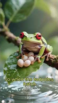 🟢👀 Red-Eyed Tree Frog: The Rainforest’s Flashy Acrobat! 🌴✨#treefrog #animals #animalfacts