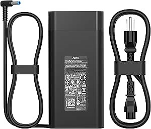 200W 10.3A AC Adapter Laptop Charger Replacement for HP Omen 15 17 Pavilion HP Zbook 15 17 Gaming 15 17 Envy 15 2020 TPN-DA10 ADP-200HB B TPN-LA21 TPN-LA20 L00818-850 L73385-001 L00895-003 Power Cord