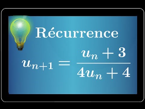 Terminale S Reasoning by Recurrence exercise 7: Demonstrate that a sequence is bounded u(n+1)=f(u...