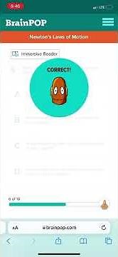 Newtons laws of motion brainpop answers (quiz)