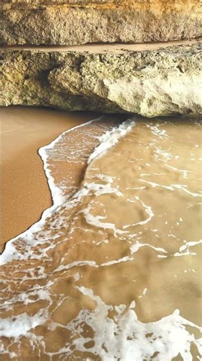 Ocean Waves 56 Seconds for Relax & Calm | Where Rock Shelters the Tide