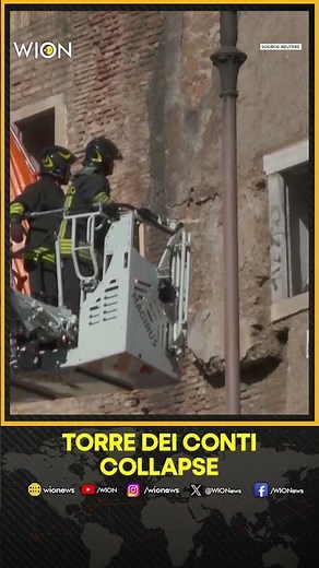 Historic Rome Tower COLLAPSES, Workers Injured Near Colosseum