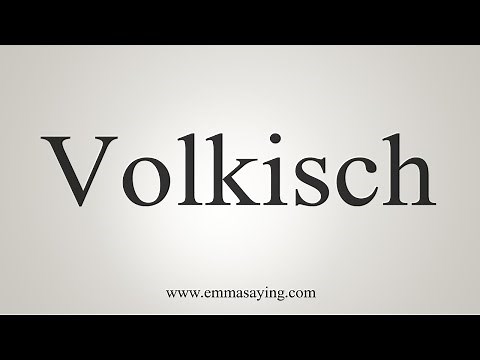 How To Say Volkisch