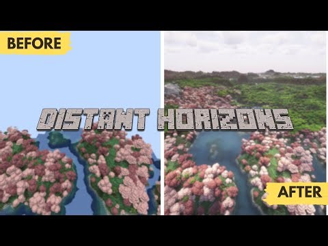 Distant Horizons - Short Mod Showcase - Terralith + Tectonic (Shaders ON/OFF) 4K VIDEO