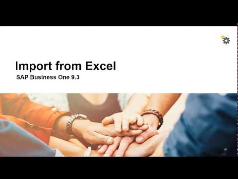 SAP Business One 9.3 - Import from Excel