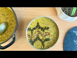 Traditional Kurdish food/ Mashina or Mung Bean Soup in the style of Eastern Kurdistan