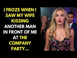I froze when I saw my wife kiss another man in front of me at the company party…
