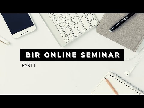 BIR ONLINE SEMINAR PART I- New Business Registration webinar