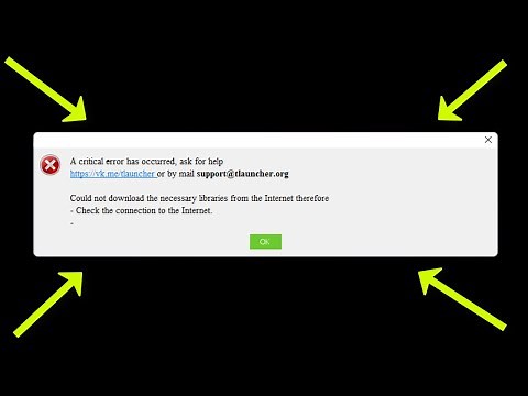 TLauncher - A Critical Error Has Occurred - Could Not Download Necessary Libraries From The Internet