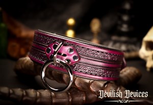 BDSM Leather Slave Collar, Submissive Collar, Formal Collar, Bondage Choker, Ddlg Collar, Petplay Collar, Mature - Etsy