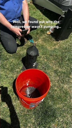 Well, we found out why the compressor wasn’t pumping #hvactechnician #hvac #compressor ￼