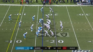Melvin Ingram beats Raiders' double team for sack
