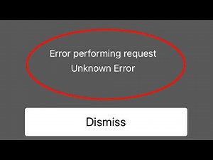 How to Fix Error Performing Request Unknown Error iPhone | Problem Solved