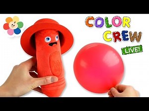 Learn Colors With Colorful Toys For Children | COLOR CREW LIVE | RED | Colors For Kids | Baby First