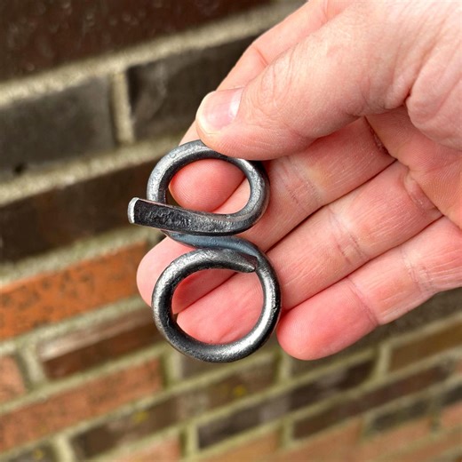 Hand Forged Metal Keychain - Etsy