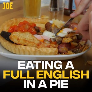 715K views · 1.7K reactions | "Putting a fry-up in a pie is just like having fancy toast. I'm making a right mess here." Putting a Full English breakfast in a pie is the stuff that British dreams are made of. Well, dream no more. It's real. | JOE.co.uk | Facebook