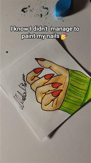 Mini tutorial drawing hand💅 #foryou #handmade #art