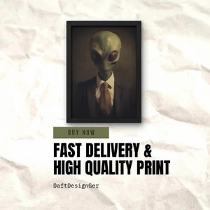 Scary Alien Poster | Digital Download Retro Halloween Art | Sci-fi Art | Supernatural Creatures | Printable Wall Art - Etsy Canada