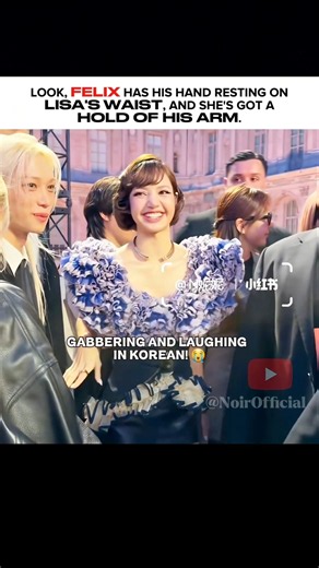 They're so besties coded together at the event 🙌😝 #리사 #블랙핑크 #Felix #kpop