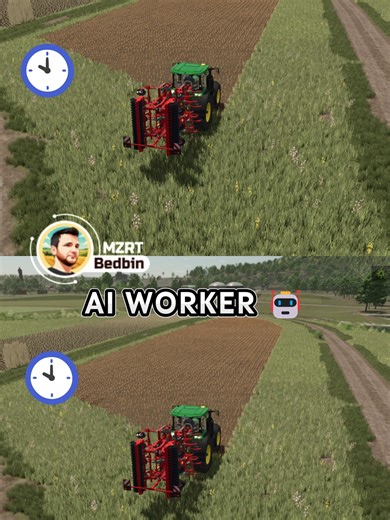AI Worker vs Real Player in Cultivator Speed Test