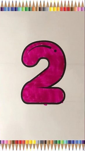 Two Coloring Page | Coloring | Two | 2 | Number Coloring