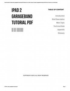 Garageband Ipad 2. 1