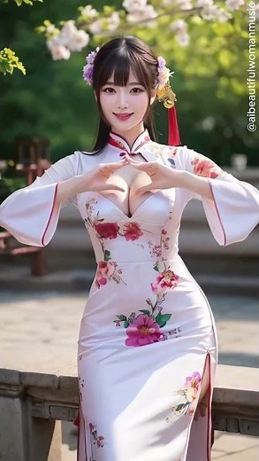 【少し動くAI美女】チャイナドレスの舞 Dance in a Cheongsam ＃AI美女 ＃かわいい