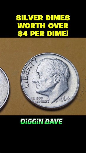 SILVER OVER $60 PER OZ! (COIN ROLL HUNTING DIMES) #silver #coinsworthmoney #valuablecoins #silverprice #coincollecting #Coins #SilverCoins #dimes | Diggin Dave