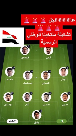 عاااااااااجل 🚨🚨تشكيلة منتخبنا الوطني العراقي الرسمية ضد النرويج 😍😱😱🥶#اكسبلور #كأس_العالم #العراق