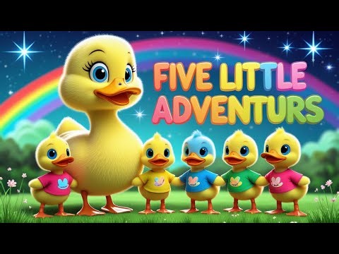 Five Little Ducks Adventure 🦆✨ | Nursery Rhyme & Kids Song | 3D Cartoon Quack Quack! 🦆🎶