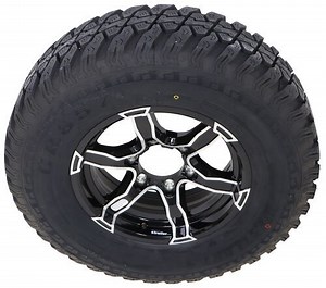 Westlake ST235/75R15 Trailer Tire with Glossy Black Liger Aluminum Wheel - 6 on 5-1/2 Lionshead Trai