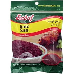 Sadaf Sumac Ground - Sumac Powder for Cooking and Food Seasoning - Sumac Seasoning - Traditional Middle Eastern Spice - Kosher 4 oz Resealable Bag