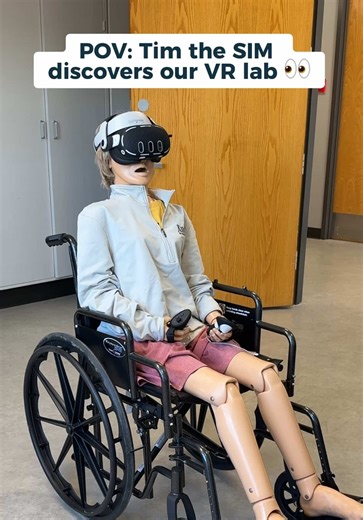 Tim the SIM wanted to see what all the VR hype was about 🥽 Our students use virtual reality simulation to practice real-world patient scenarios that build critical thinking skills, confidence, and clinical judgment in a safe environment before stepping into real hospital settings. It might look like a video game… but the skills they’re building are very real! #AllianceHCE #virtualreality #healthcareeducation #FutureHealthcareHeroes #nursingschool