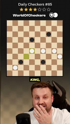 Only one move wins 🔥 ⚪⚫ ⭐4/7 | Daily Checkers #85