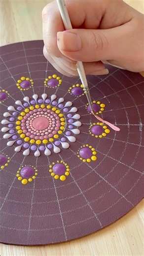 20cm Easy Mandala Tutorial Iris✨ #art #shorts #mandala #easydrawing #easypainting
