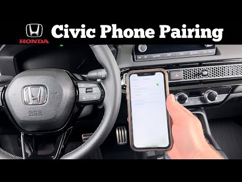 2022 - 2023 Honda Civic Bluetooth Phone Pairing - How To Pair iPhone Connect Samsung Sync Pixel