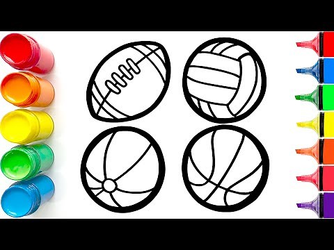 How to Draw 4 Types of Sports Balls | Easy Step by Step Tutorial