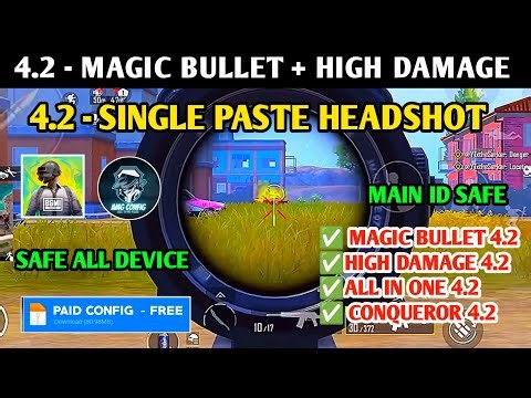 BGMI 4.2🔥MAGIC BULLET TRACKING AUTOHEADSHOT CONFIG FILE|HIGH DAMAGE FILE CONFIG BGMI,GL,4.2