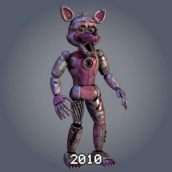 Funtime Foxy FNAF over the years