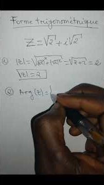 Forme trigonométrique. #module #argument #nombres #complexe #mathstricks #maths #youtubeshorts.