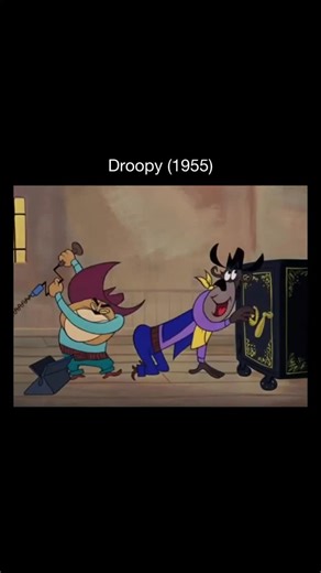 Memory Cartoons on Instagram: "This scene comes from Droopy (1955), showcasing the genius of slow-burn comedy. Droopy’s calm voice, emotionless face, and unstoppable confidence contrast perfectly with the chaos around him, proving that patience can be the funniest weapon of all 🐶😐 Fun fact: Droopy was created by Tex Avery and became iconic for doing the opposite of most cartoon characters—he never rushes, never shouts, and never seems impressed, yet always wins in the end. His deadpan humor he