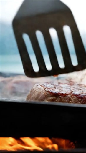 Sizzling Steak by the Lake! 🔥 Outdoor Grilling ASMR