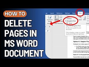 How to Delete pages in word Document?