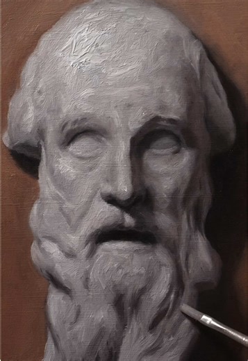 « Alla prima 001 » oil on panel, 18 x 24 cm (7x9.4 in). Finished this one in around five hours. Alla primas always take soo much energy! The real-time painting process is on my patreon✨ #oilpainting #painting #paintingprocess #timelapseart