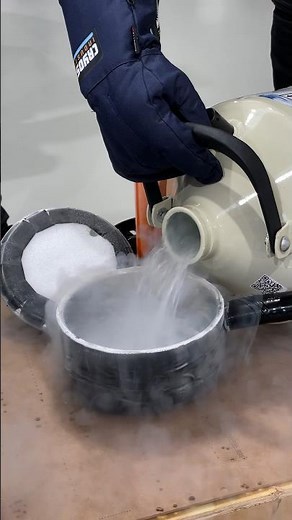 Liquid Nitrogen shrink fit! #cnc #machining